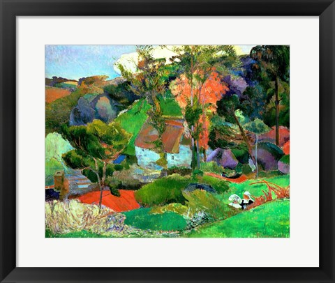 Framed Art Landscape at Pont Aven, 1888 by Paul Gauguin Wall Decor 18x24 Artwork