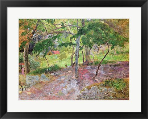 Framed Art Tropical Landscape, Martinique, 1887 by Paul Gauguin Wall Decor 18x24 Artwork