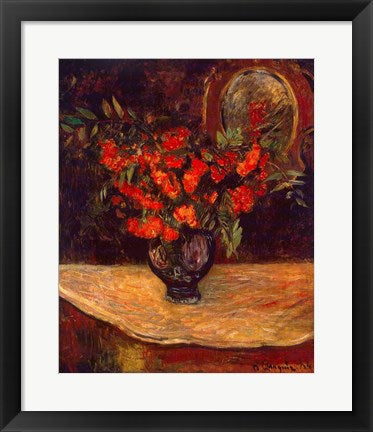 Framed Art Bouquet, 1884 by Paul Gauguin Wall Decor 18x24 Artwork