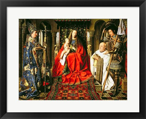 Madonna and Child with Canon Joris van der Paele, 1436 by Jan Van Eyck
