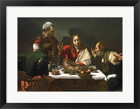Framed Art The Supper at Emmaus, 1601 by Michelangelo Caravaggio Wall Decor 18x24 Artwork