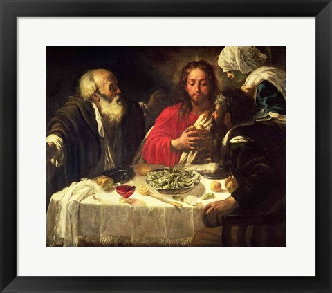 Framed Art The Supper at Emmaus, c.1614-21 by Michelangelo Caravaggio Wall Decor 18x24 Artwork