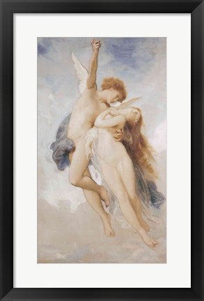 Framed Art Frame Art Cupid and Psyche, 1889 by William Adolphe Bouguereau Wall Decor 18x24 Artwork