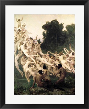 Framed Art The Oreads, 1902 by William Adolphe Bouguereau Wall Decor 18x24 Artwork