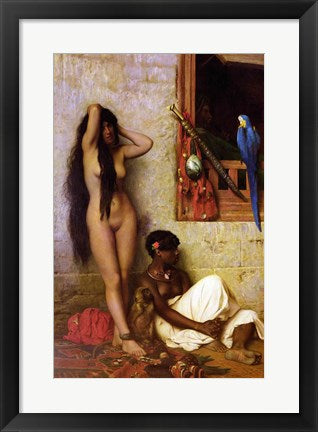Framed Art The Slave for Sale, 1873 by Jean-Leon Gerome Wall Decor 18x24 Artwork