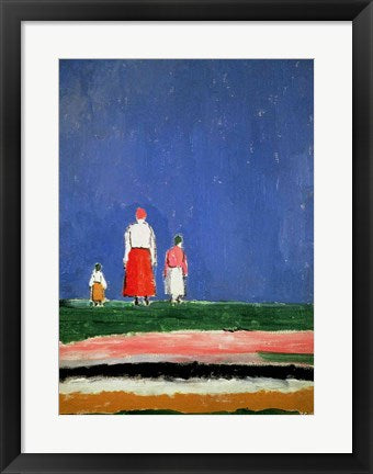 Framed Art Three Figures by Kazimir Malevich Wall Decor 18x24 Artwork