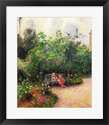 Framed Art Frame Art A Corner of the Garden at the Hermitage, Pontoise, 1877 by Camille Pissarro Wall Decor 18x24 Artwork