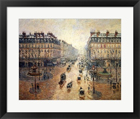 Framed Art Frame Art Avenue de L'Opera, Paris, 1898 by Camille Pissarro Wall Decor 18x24 Artwork