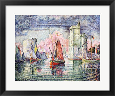 Framed Art The Port at La Rochelle, 1921 by Paul Signac Wall Decor 18x24 Artwork