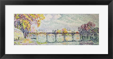 Framed Art The Pont des Arts, 1928 by Paul Signac Wall Decor 18x24 Artwork