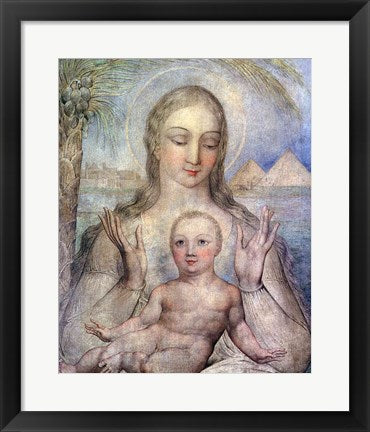 Framed Art The Virgin and Child in Egypt, 1810 by William Blake Wall Decor 18x24 Artwork