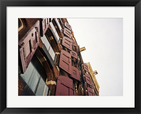 Framed Art Amsterdam Shutters by Rob Sturcke Wall Decor 18x24 Artwork