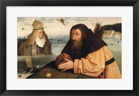 Framed Art The Temptation of St. Anthony by Hieronymus Bosch Wall Decor 18x24 Artwork