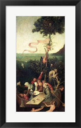 Framed Art The Ship of Fools, c.1500 by Hieronymus Bosch Wall Decor 18x24 Artwork