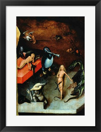 Framed Art The Last Judgement (Altarpiece): Detail of Musical Instruments by Hieronymus Bosch Wall Decor 18x24 Artwork