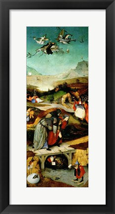 Framed Art Temptation of St. Anthony 2 by Hieronymus Bosch Wall Decor 18x24 Artwork