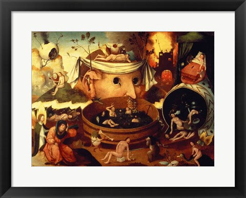 Framed Art Tondal's Vision by Hieronymus Bosch Wall Decor 18x24 Artwork