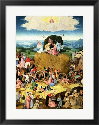 Framed Art The Haywain: central panel of the triptych, c.1500 by Hieronymus Bosch Wall Decor 18x24 Artwork