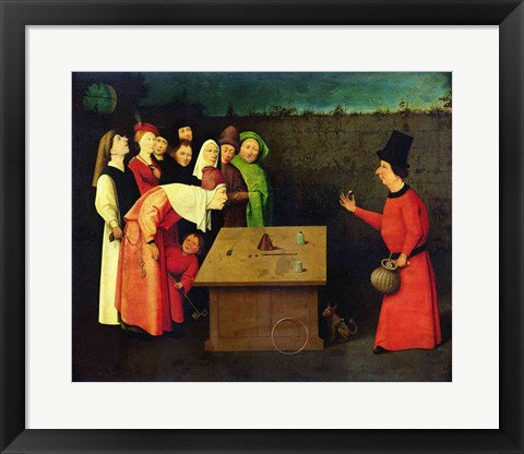 Framed Art The Conjuror by Hieronymus Bosch Wall Decor 18x24 Artwork