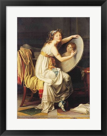 Framed Art Portrait of Rose Adelaide Ducreux by Jacques-Louis David Wall Decor 18x24 Artwork
