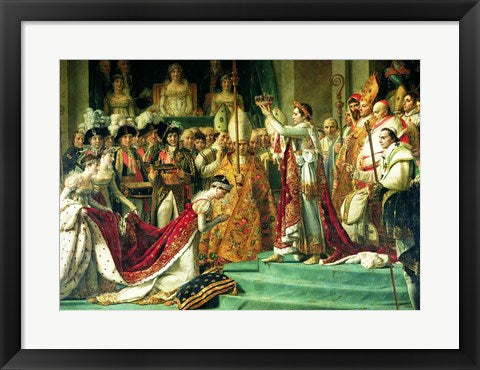 Framed Art The Consecration of the Emperor Napoleon and the Coronation of the Empress Josephine by Jacques-Louis David Wall Decor 18x24 Artwork