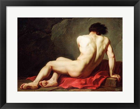Framed Art Patrocles by Jacques-Louis David Wall Decor 18x24 Artwork