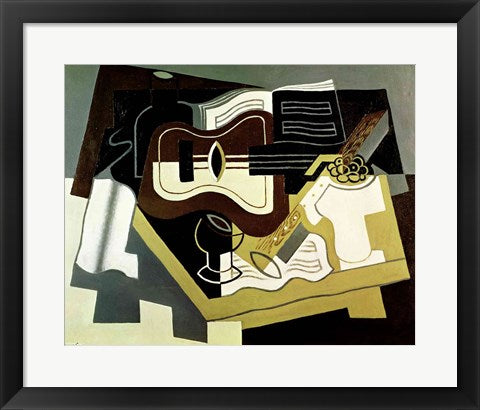 Framed Art Guitar and Clarinet, 1920 by Juan Gris Wall Decor 18x24 Artwork
