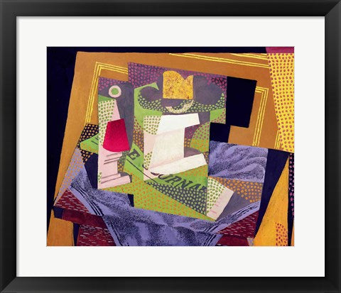 Framed Art Frame Art Composition on a Table, 1916 by Juan Gris Wall Decor 18x24 Artwork