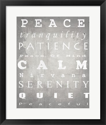 Framed Art Peace Wall Decor 18x24 Artwork