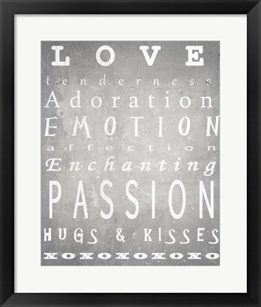 Framed Art Love Bus Roll Wall Decor 18x24 Artwork