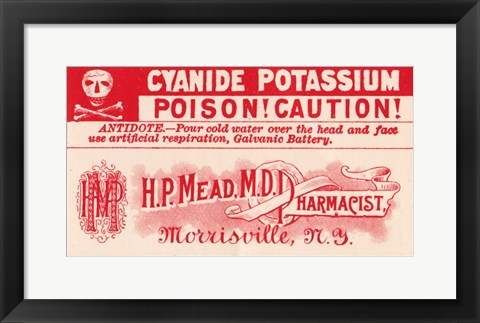 Framed Art Cyanide Potassium Framed Art for your Home Wall Decor 18x24 Artwork