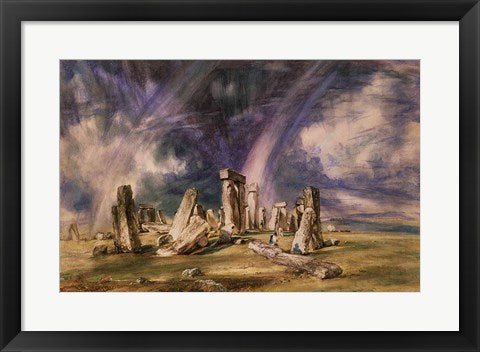 Framed Art Stonehenge, 1835 by John Constable Wall Decor 18x24 Artwork