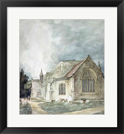 Framed Art Frame Art East Bergholt Church, c.1805-11 by John Constable Wall Decor 18x24 Artwork