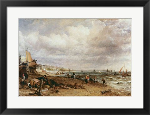 Framed Art Marine Parade and Old Chain Pier, 1827 by John Constable Wall Decor 18x24 Artwork