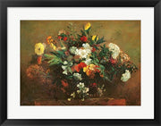 Framed Art Flowers by Eugene Delacroix Wall Decor 18x24 Artwork