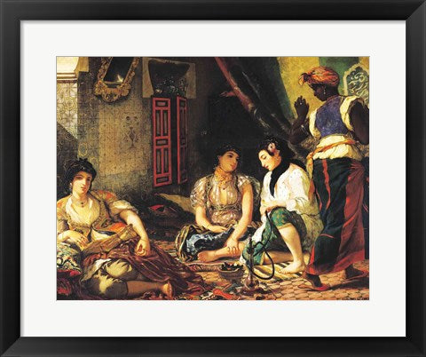 Framed Art The Women of Algiers in their Apartment, 1834 by Eugene Delacroix Wall Decor 18x24 Artwork