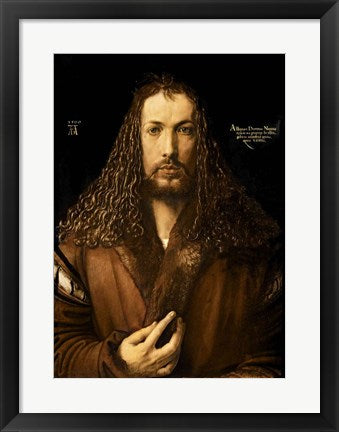 Framed Art Self Portrait at the Age of Twenty-Eight, 1500 by Albrecht Durer Wall Decor 18x24 Artwork