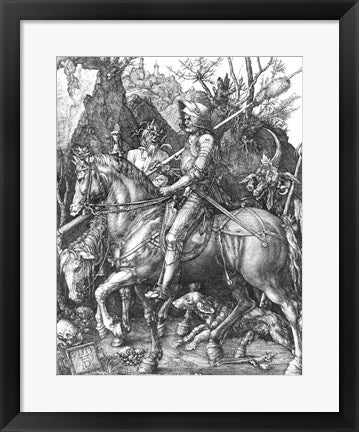Framed Art The Knight, Death and the Devil, 1513 by Albrecht Durer Wall Decor 18x24 Artwork