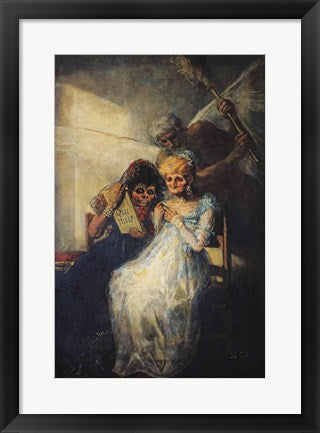 Framed Art Time of the Old Women, 1820 by Francisco De Goya Wall Decor 18x24 Artwork
