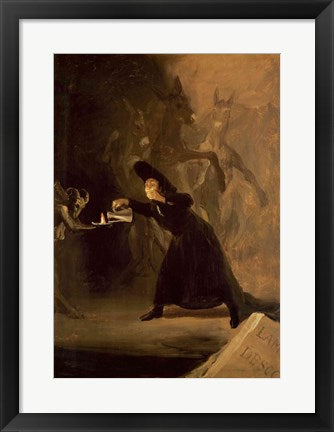 Framed Art Frame Art A Scene from 'El Hechizado por Fuerza' by Francisco De Goya Wall Decor 18x24 Artwork