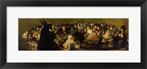 Framed Art The Witches' Sabbath (panel) by Francisco De Goya Wall Decor 18x24 Artwork