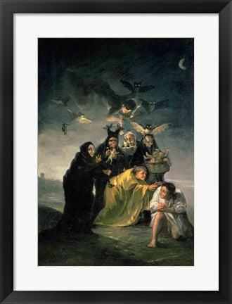 Framed Art The Witches' Sabbath by Francisco De Goya Wall Decor 18x24 Artwork