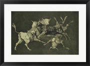 Framed Art Frame Art Folly of the Bulls, from the Follies series by Francisco De Goya Wall Decor 18x24 Artwork