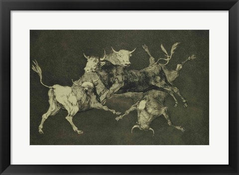 Framed Art Frame Art Folly of the Bulls, from the Follies series by Francisco De Goya Wall Decor 18x24 Artwork
