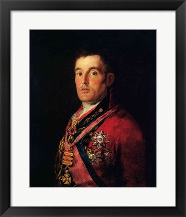 Framed Art The Duke of Wellington by Francisco De Goya Wall Decor 18x24 Artwork