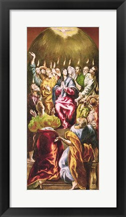 Framed Art The Pentecost by El Greco Wall Decor 18x24 Artwork