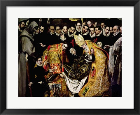 Framed Art The Burial of Count Orgaz by El Greco Wall Decor 18x24 Artwork