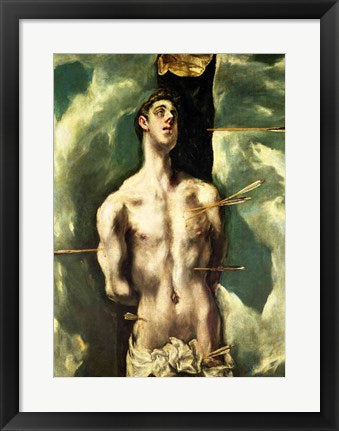 Framed Art St. Sebastian by El Greco Wall Decor 18x24 Artwork