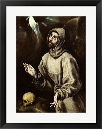 Framed Art St. Francis of Assisi Receiving the Stigmata by El Greco Wall Decor 18x24 Artwork