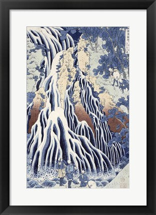 Framed Art Kirifuri Fall on Kurokami Mount by Katsushika Hokusai Wall Decor 18x24 Artwork